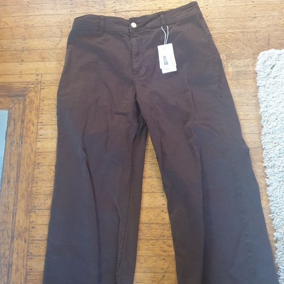 Mango Brown High-Waist Culotte Jeans - Picture 2 of 2